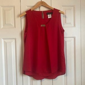 Travel Element red dress tank with gold bar at neck line. New with tag.